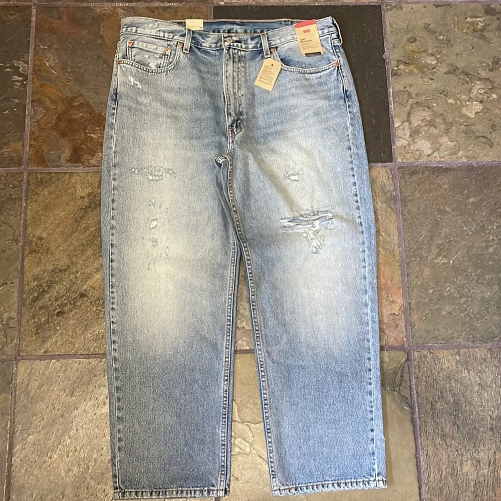 Levi’s 550 RELAXED Distressed Denim Jeans NWT 40/30